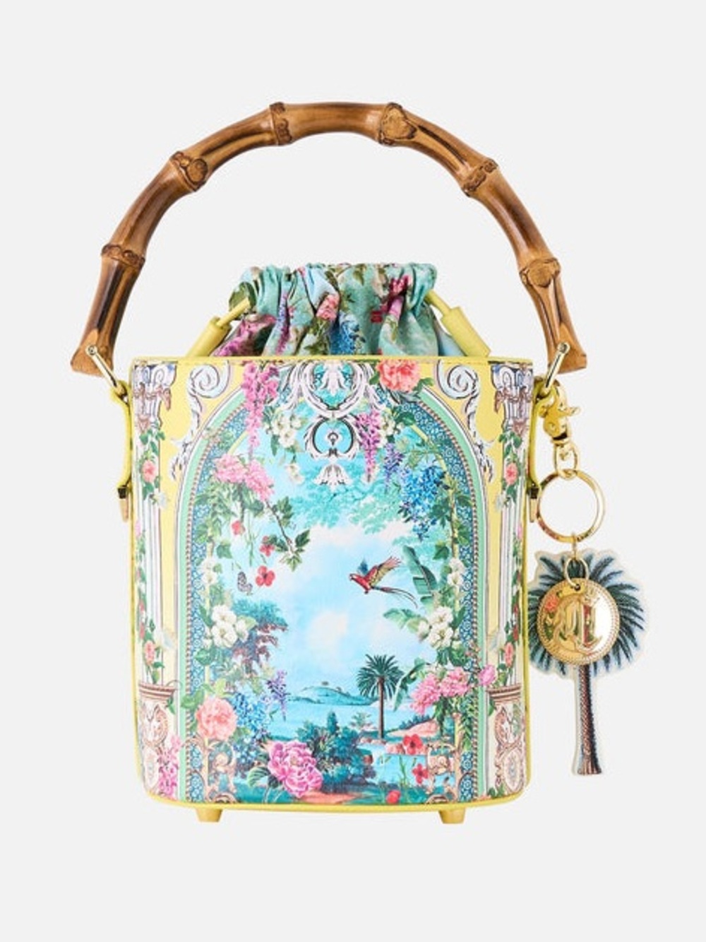 Drawstring bucket bag with key ring Tales of Topkapi Palace